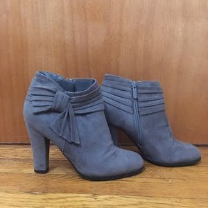 Impo Grey Heeled Ankle Booties